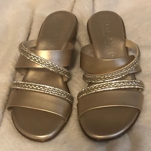 Italian ShoeMakers Gold Sandals
